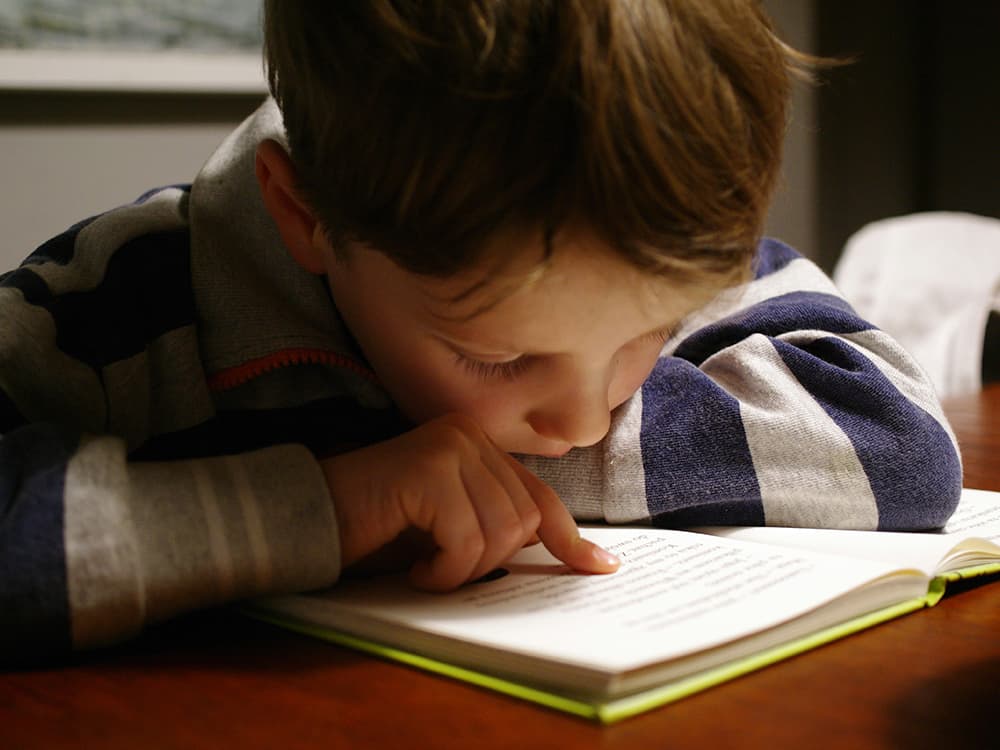 Boy reading
